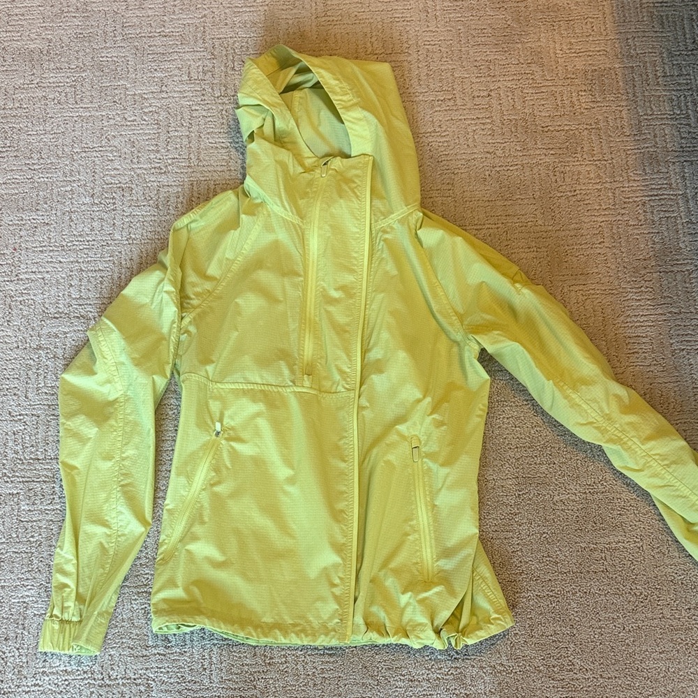 LululemonYellow Hooded Rain Jacket